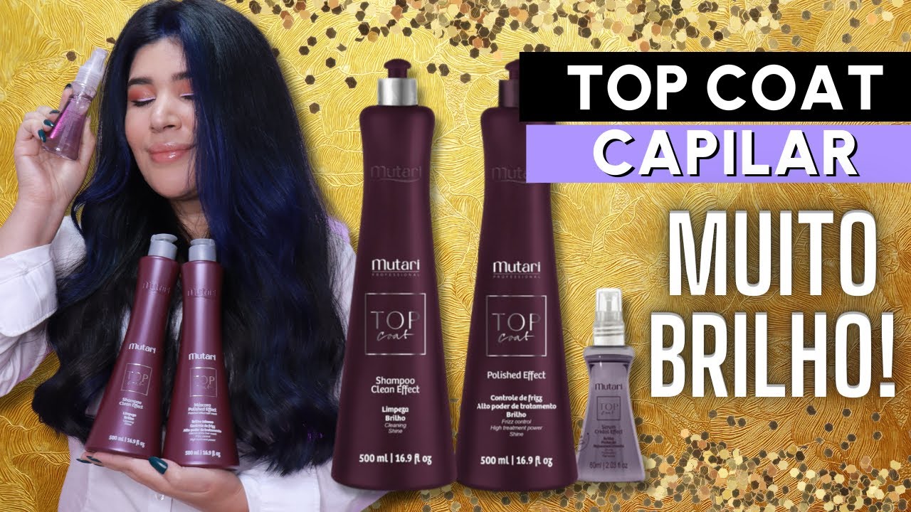 🌟 TOP COAT CAPILAR DA MUTARI: Camada de brilho extra para cabelos opacos e porosos [Polish Effect]