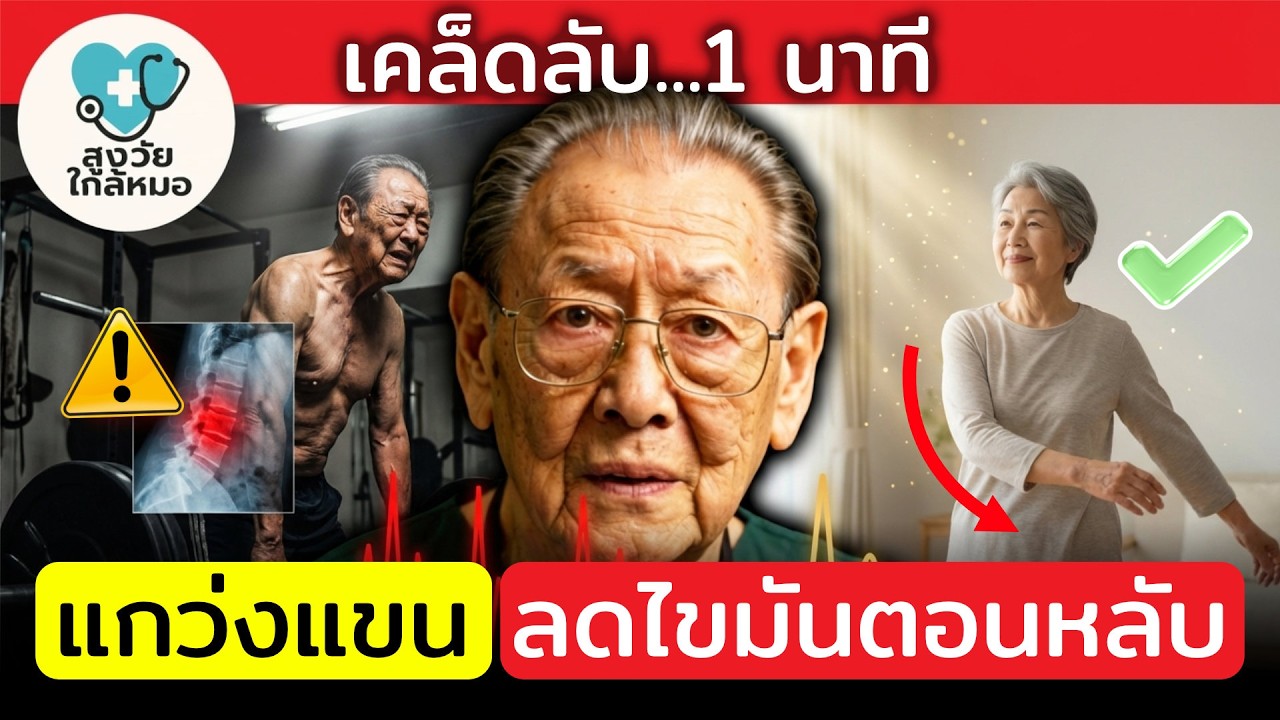 แค่ 1 นาที! หมอญี่ปุ่นเผยท่าแกว่งแขนก่อนนอน รีเซ็ตไขมันสีน้ำตาลให้เบิร์นไขมันตอนหลับ | สูงวัยใกล้หมอ