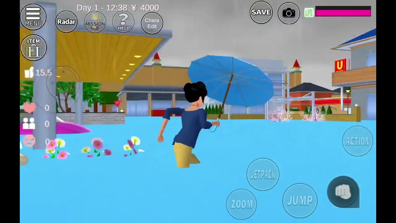 ละครสั้น เรื่องแม่มารับช้าแถมน้ำท่วมอีก😁😅#เกมซากุระ #sakura #sakuraschoolsimulator