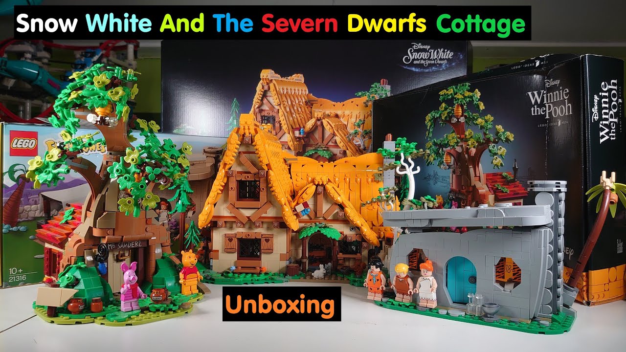 Unboxing Lego Snow White And The Severn Dwarfs Cottage | Minifigure Review | Lego Set Comparison