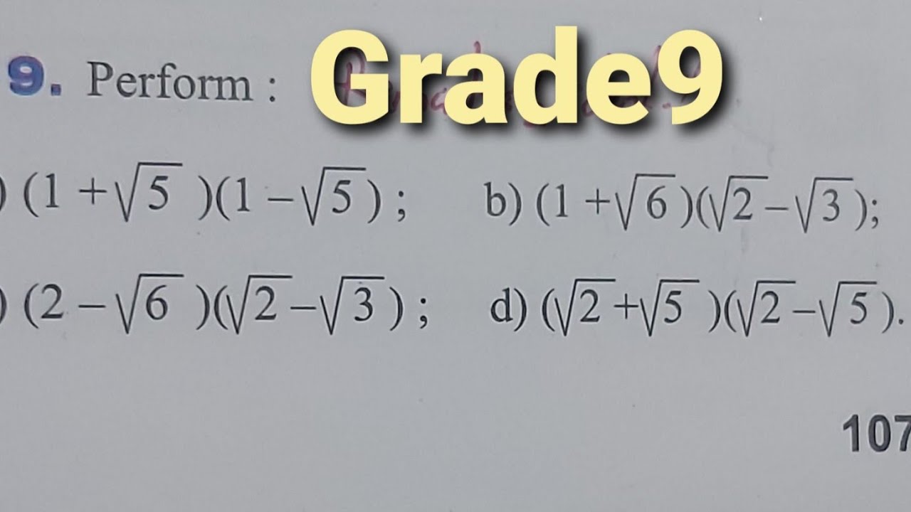 Real Numbers Ex.19 Pg.107 #grade9 #math