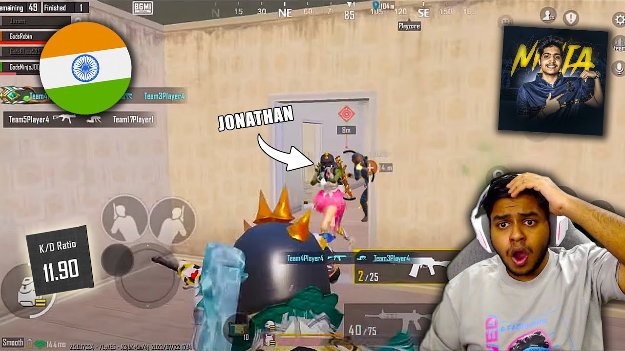 WORLD's FASTEST 1vs4 CLUTCH Player REFLEX Fragger iPhone 13 Tx NiNJA BEST Moments in PUBG Mobile