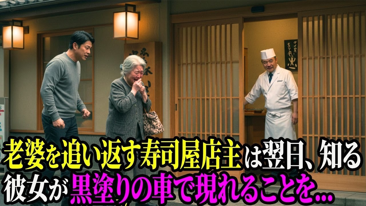 快気祝いで訪れた高級寿司屋。しかし財布を忘れ追い出された親子──その時、見習いがそっとお土産を渡す。その翌日、店の前に高級車が現れ