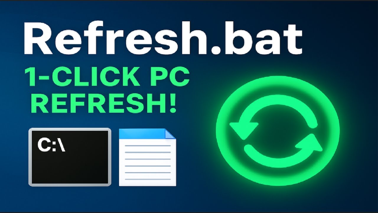 Boost Your PC in Seconds with Refresh.bat 🚀 | Batch File Trick