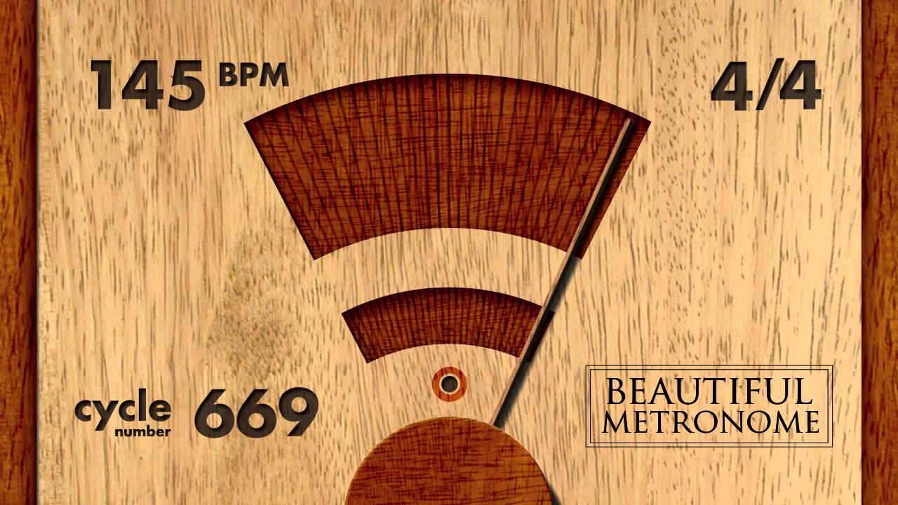 145 BPM 4/4 Wood Metronome HD