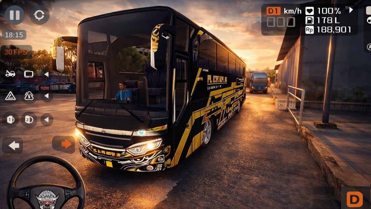 BUS TUJUAN MAKASAR PAREPARE KONDISINI UJAN II BUS SIMULATOR INDONESIA