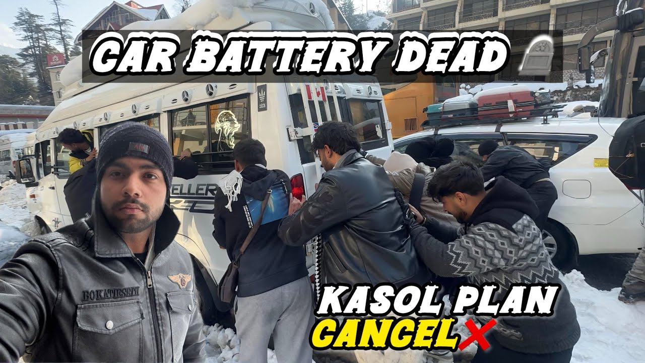 #80 MANALI ME HUI HEAVY SNOWFALL ❄️ ROADS ARE BLOCK❌ || KASOL PLAN HUA CANCEL || BUS BATTERY DEAD☠️