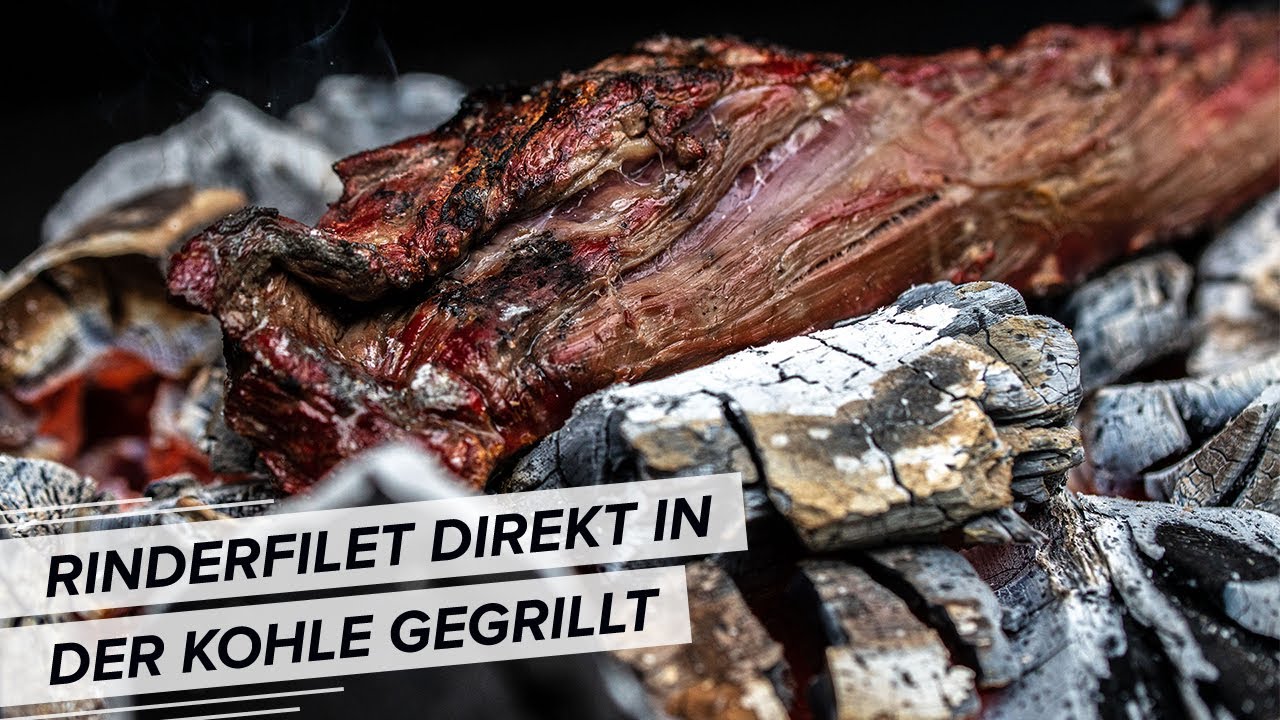 Caveman Style! Rinderfilet gesmoked und direkt in der Holzkohle gegrillt - mit David Pietralla