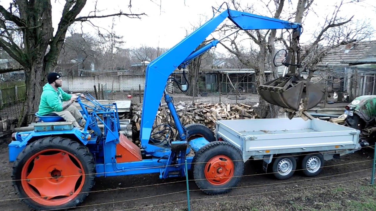 IFA T 157/2 im Einsatz Kaminholz Verladen Empor DDR Bagger Universallader