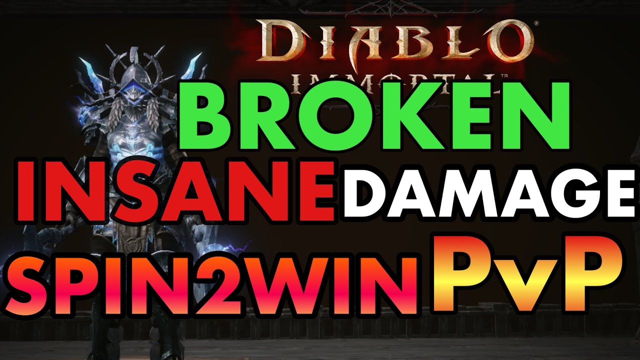 INSANE DAMAGE! UNSTOPPABLE SPIN TO WIN BARBARIAN PVP BUILD! OX'S HORNS WHIRLWIND DIABLO IMMORTAL