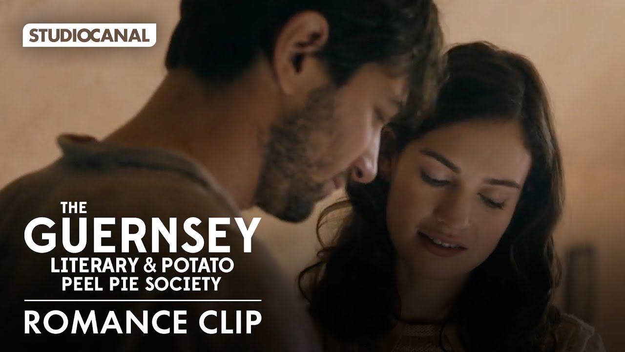 Michiel Huisman and Lily James in THE GUERNSEY LITERARY AND POTATO PEEL PIE SOCIETY - Romance Clip