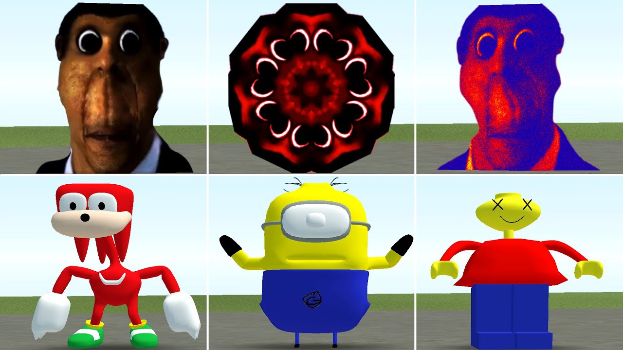ALL OBUNGA FAMILY NEXTBOT VS NEW UPDATE 3D SANIC CLONES MEMES in Garry's Mod !