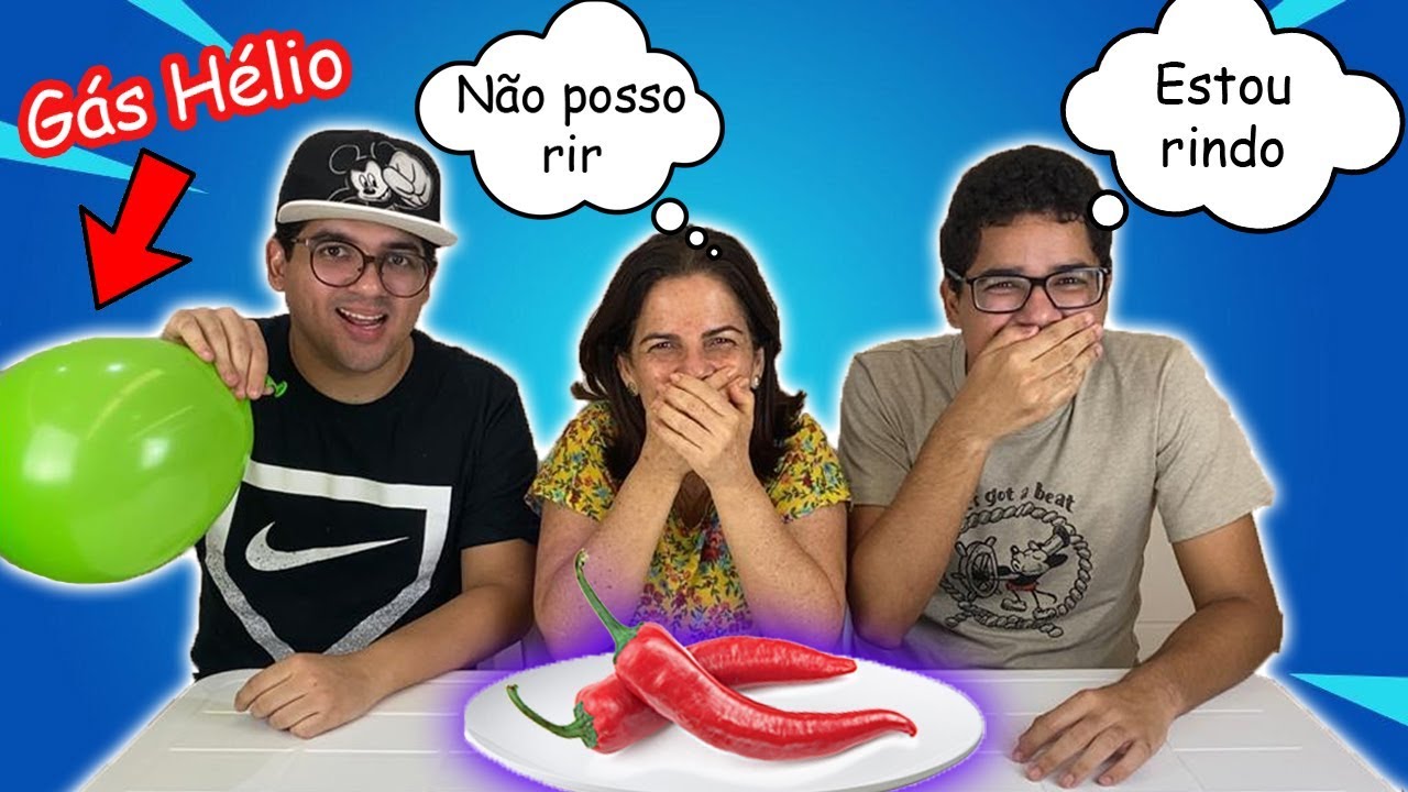 QUEM RIR COM GÁS HÉLIO COME A COMIDA DO PRATO! - Desafio