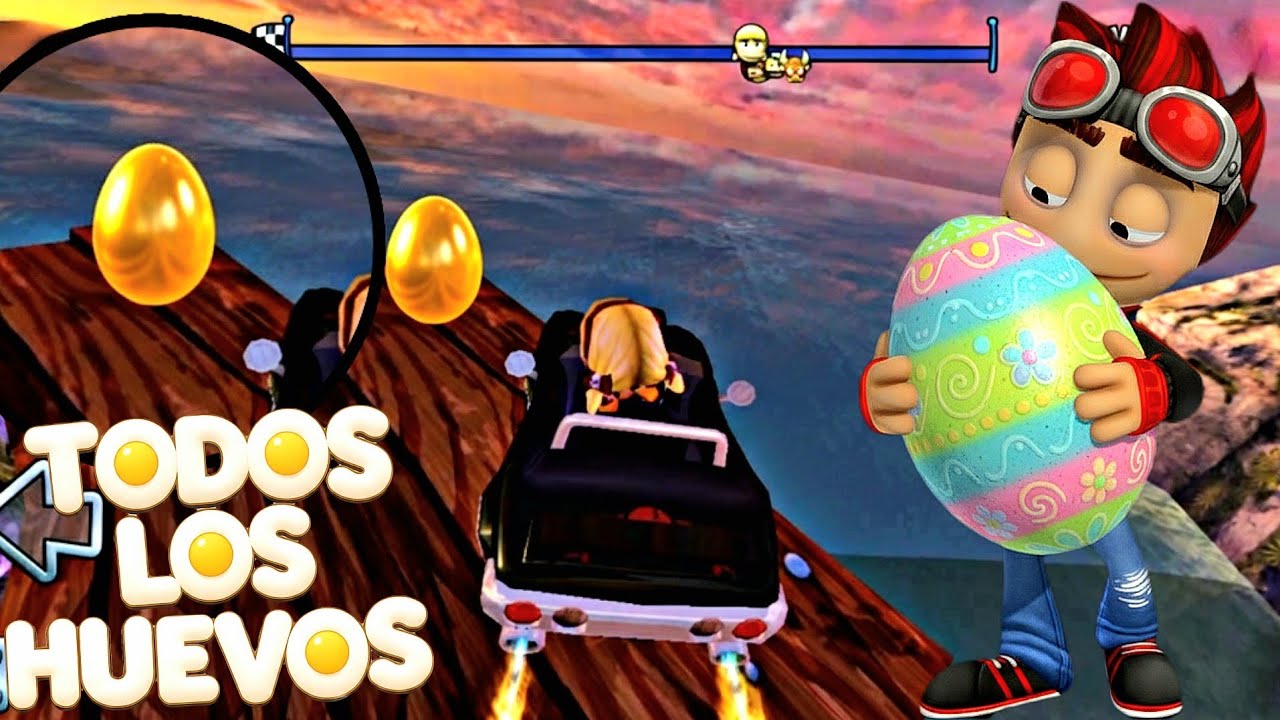 En Busca De TODOS los HUEVOS de Pascua Escondidos en Beach Buggy Racing!!!