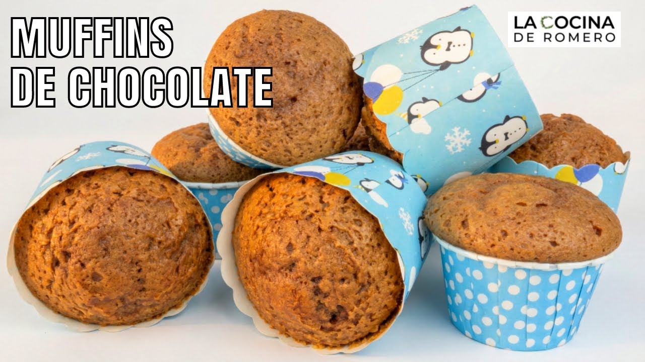 Muffins de chocolate para principiantes (quedan brutales)