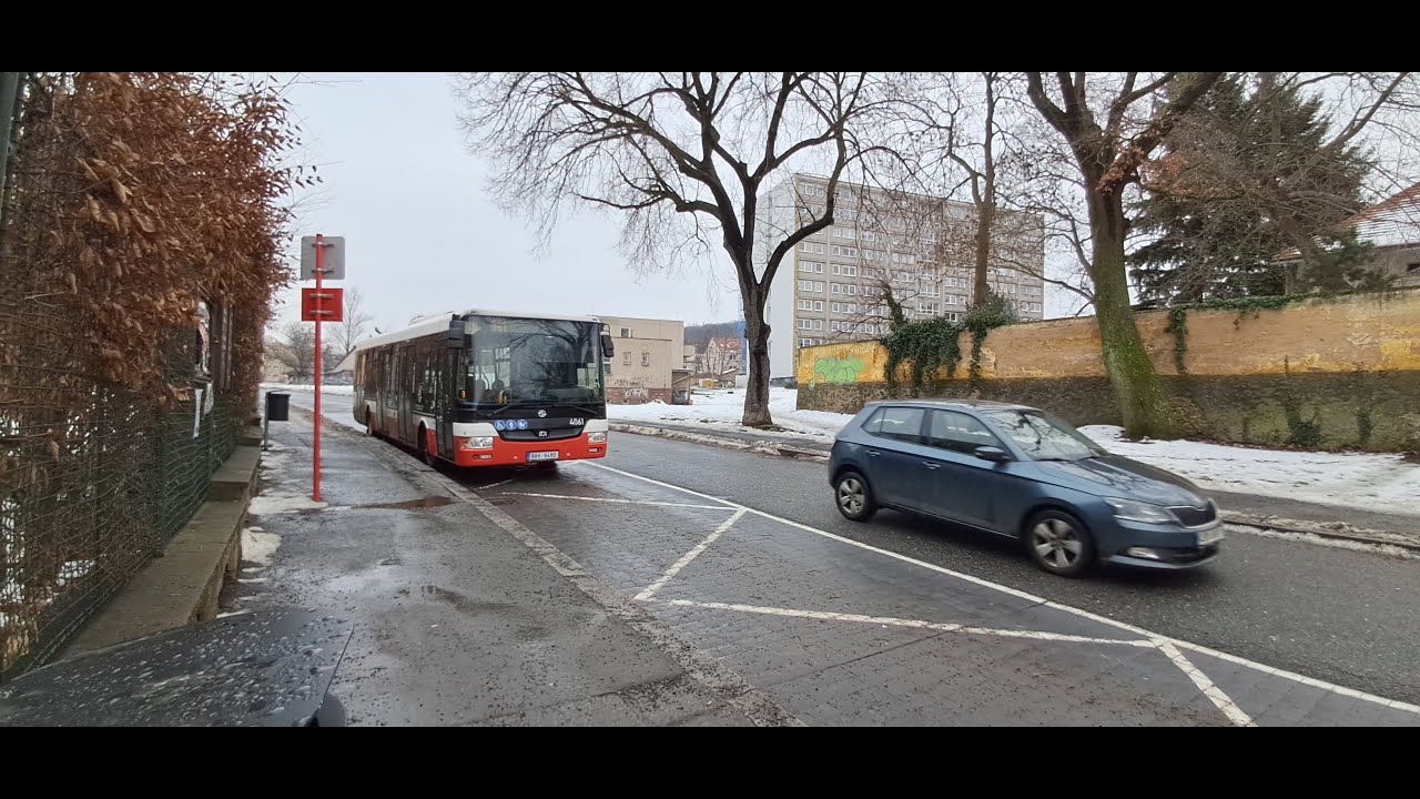 Linka 141 v úseku Bazén Hloubětín - Ve Žlíbku