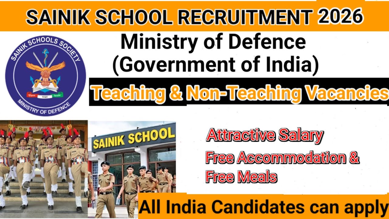 Sainik School Vacancy 2026 #sainikschoolvacancy #pgtjobs #tgtjobs #prtjobs #teachervacancy 