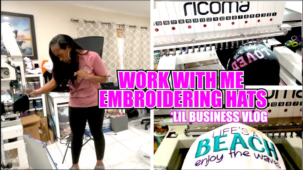 SMALL BUSINESS MERCH PREP | WORK WITH ME TESTING EMBROIDERY DESIGNS | DITL
