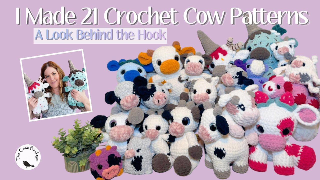 I Crocheted 21 Crochet Amigurumi Cow Patterns | Crochet Pattern Review + Small Business Vlog