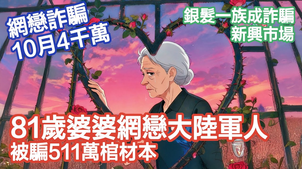 【網戀詐騙10日4千萬】81歲婆婆與軍人網戀｜騙財騙感情｜殉職送遺產｜500萬畢生積蓄蒸發
