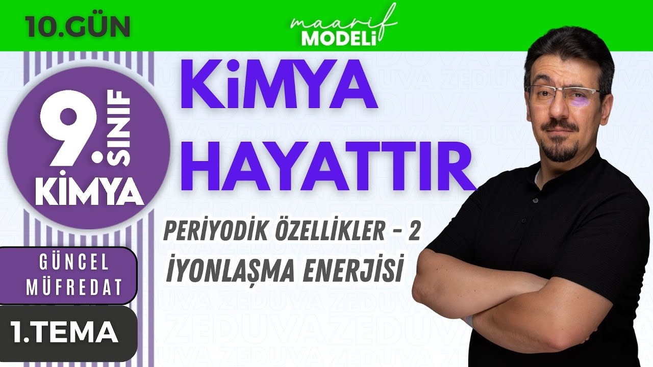 İyonlaşma Enerjisi Bitmiştir + PDF 📌 9. SINIF KİMYA YENİ MÜFREDAT 2025 📌1 ÜNİTE GÜN 10