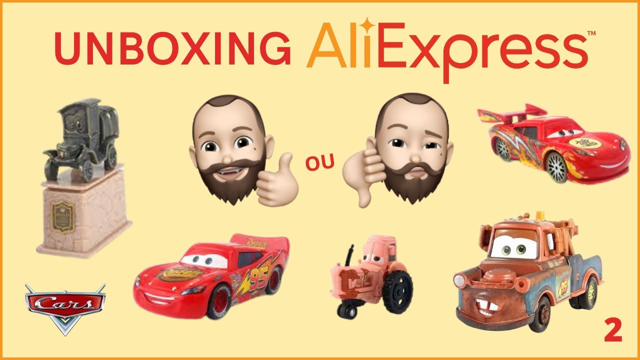 CARROS DISNEY/ PIXAR - Unboxing da Minha 1ª Compra na AliExpress (Mattel x AliExpress)
