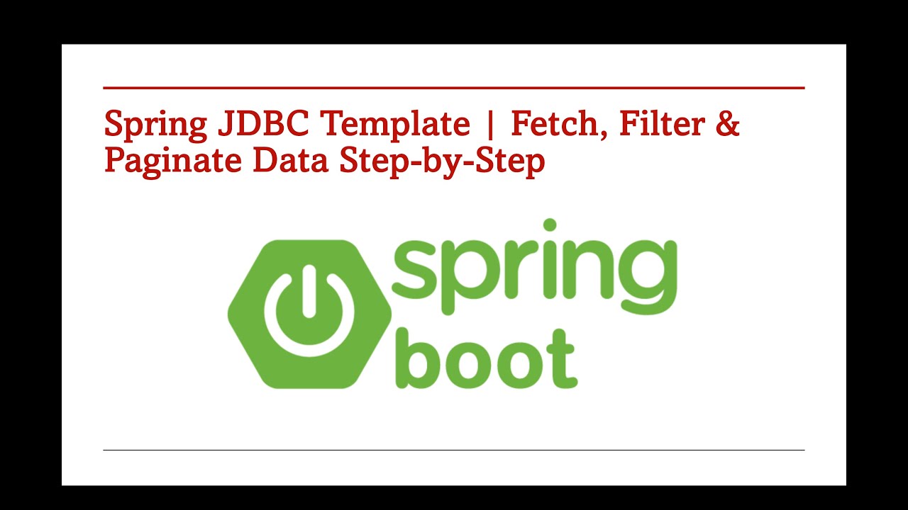 92. Шаблон Spring JDBC | Пошаговое получение, фильтрация и постраничная навигация данных