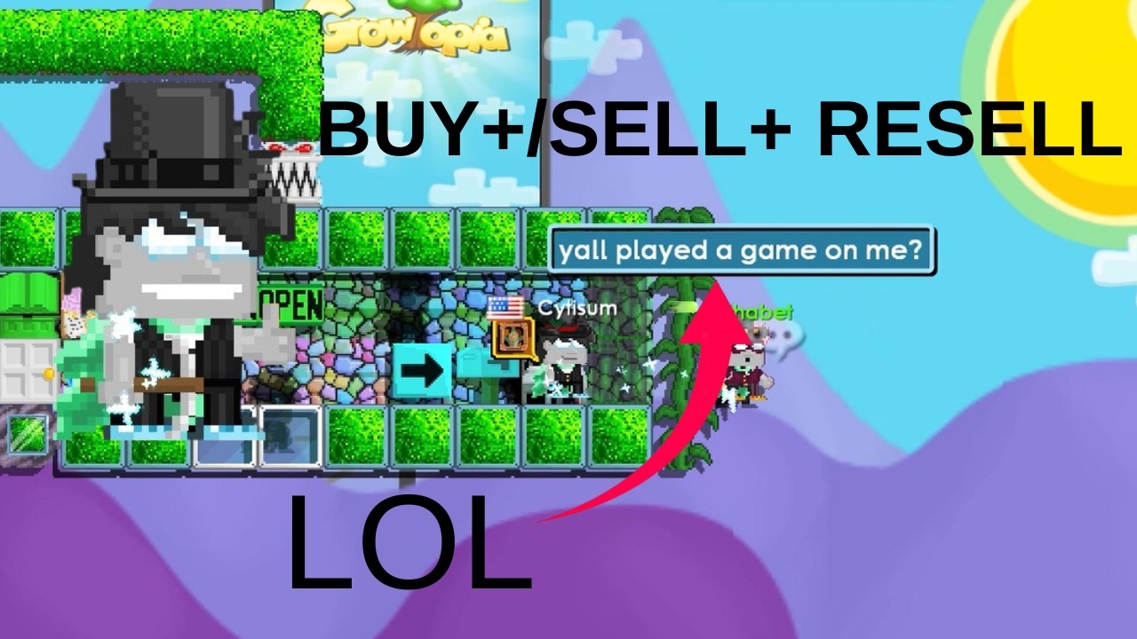 Growtopia Buy+/ Sell+ – 1 Week Resell Profit