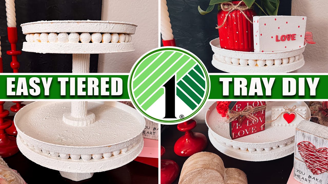 GENIUS Dollar Tree DIY Tiered Tray that Looks Like Expensive Decor