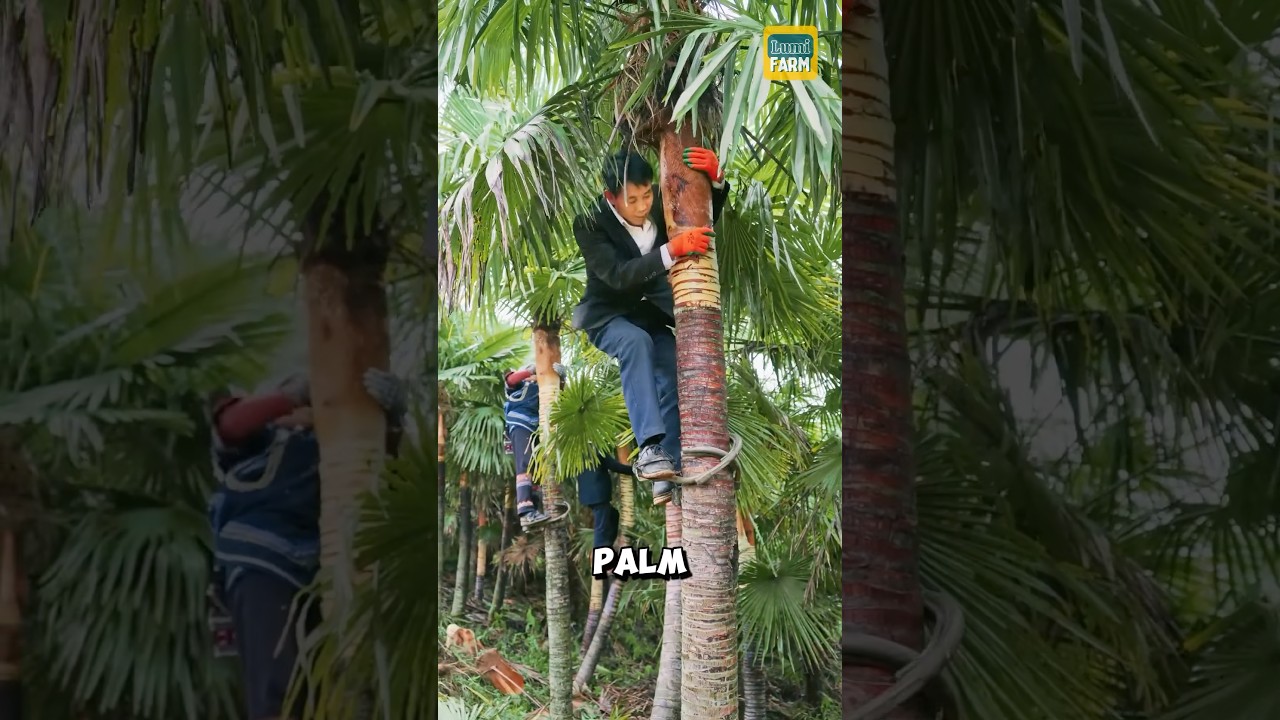 How the Chinese Turn Palm Leaves into Mattresses #palm #shorts