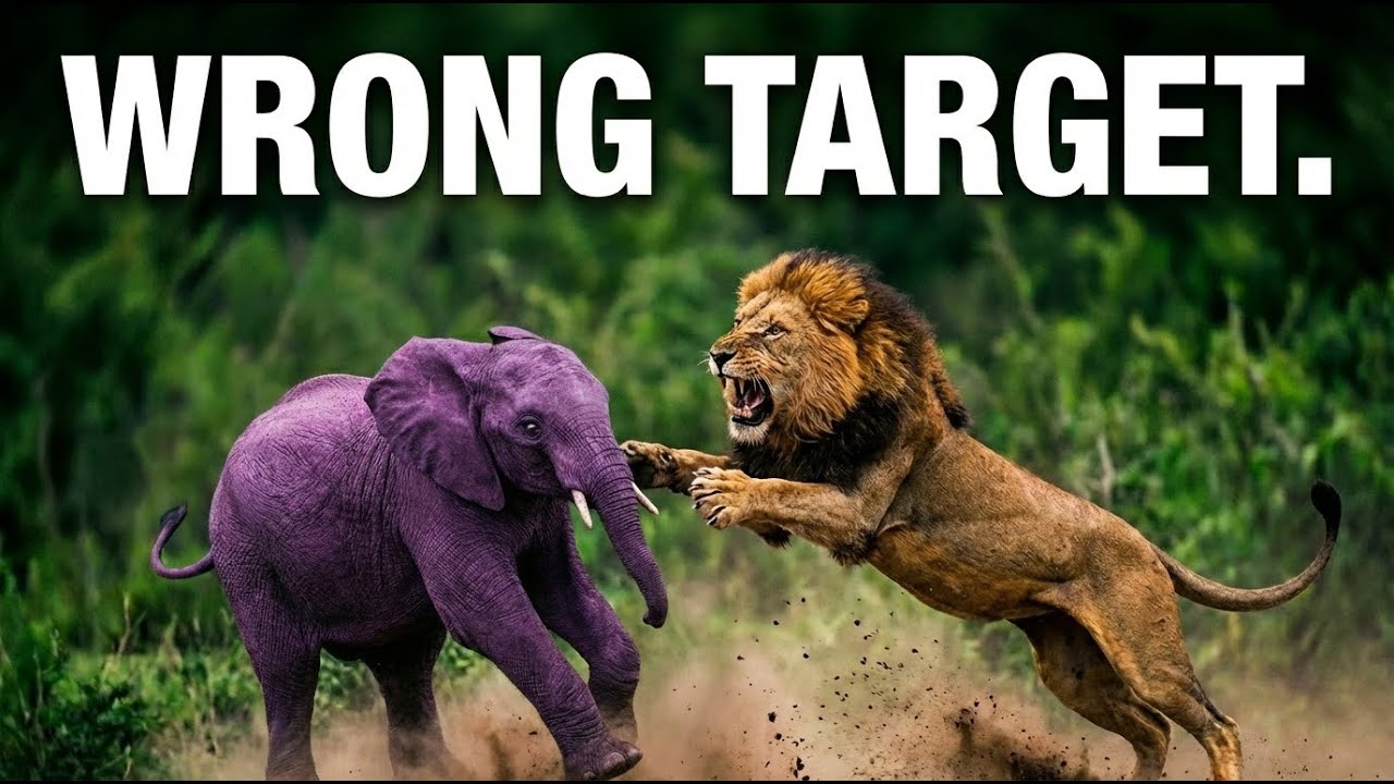 Lion Pride Attacked Baby Elephant, Herd Responded (Brutal)