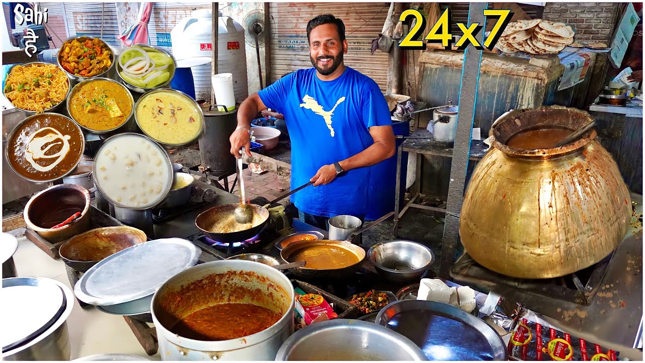 24 Hr OPEN Pandita da Highway Dhaba | Street Food India | Punjabi Food