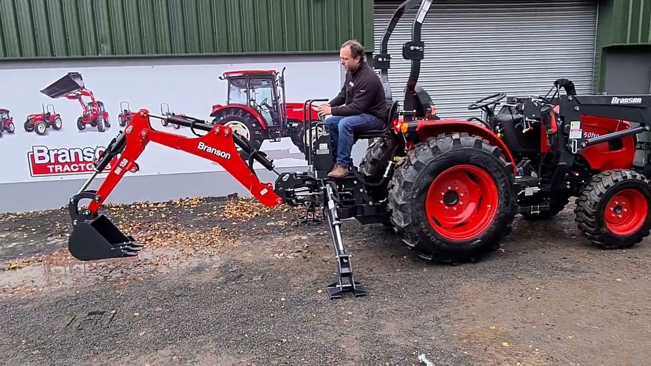 How to remove a chassis mounted compact tractor backhoe from Branson Tractors F Series