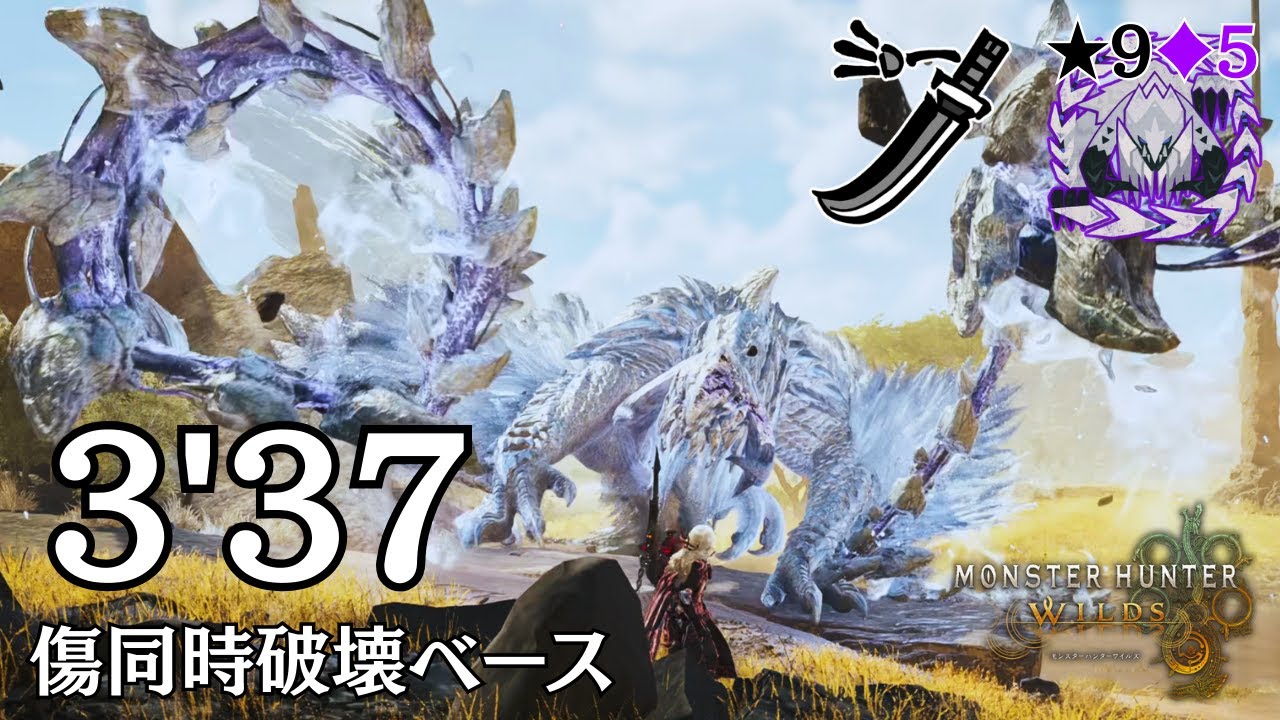 ワイルズ太刀の最強戦術を学んだ結果　★9♦5歴戦アルシュベルド 3分37秒/Tempered Arkveld LS【モンハンワイルズ】