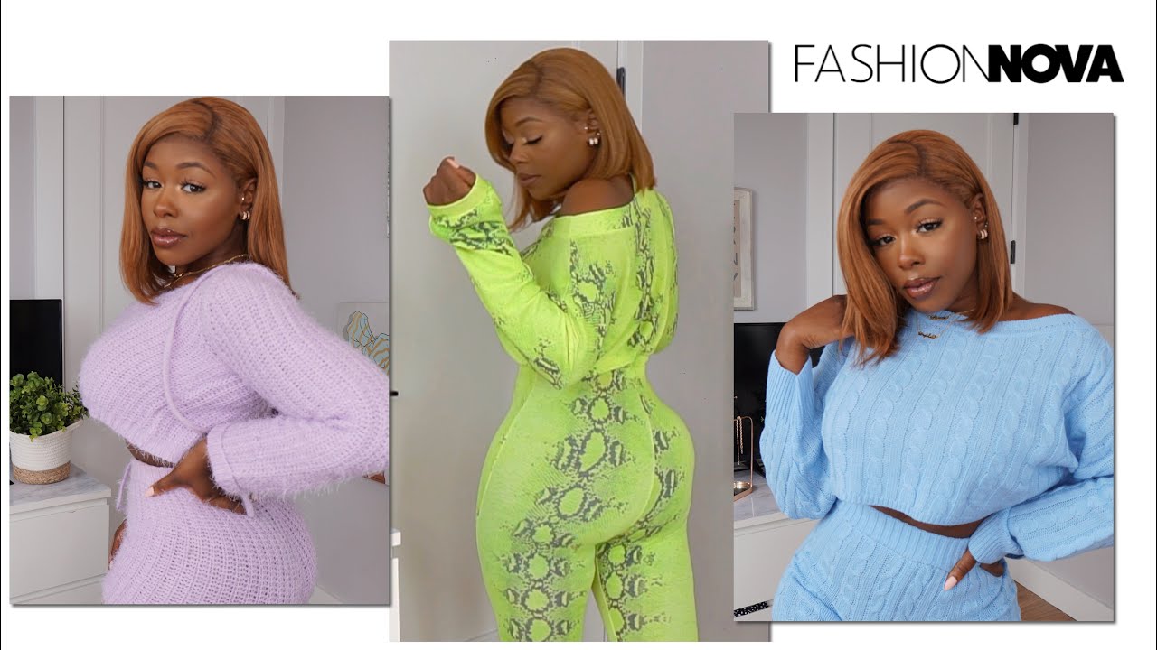LIT! Lockdown Loungewear Set Slim Thick Try-on haul! Comfy & Cute! #FashionNova #FashionNovaCurve
