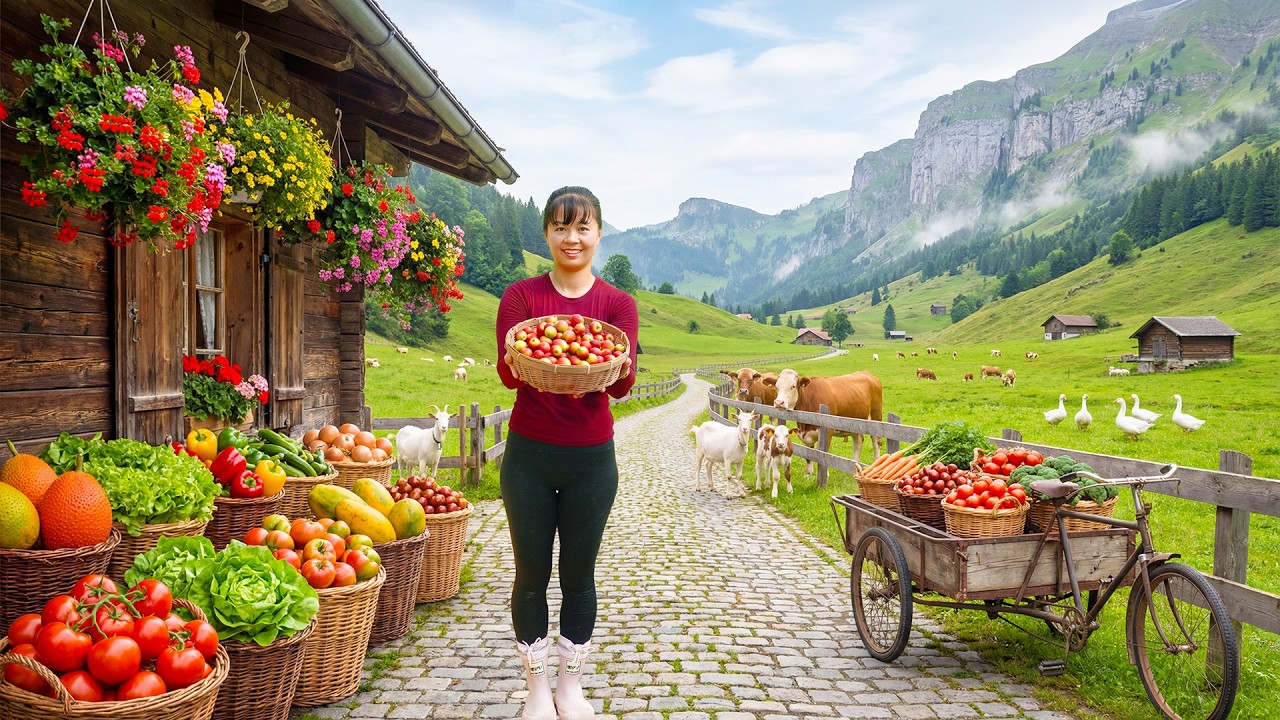 Harvesting Fruits & Vegetables, Use 3-Wheeled Truck Transport Go To Market Sell