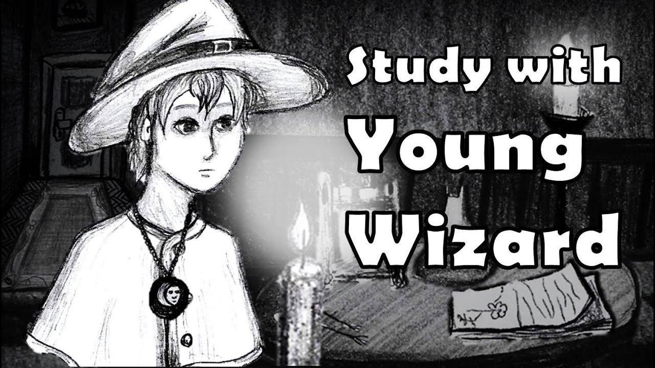 Study with Young Wizard | 40 min || candle-burning, magical, wind-blowing ambience 🤍
