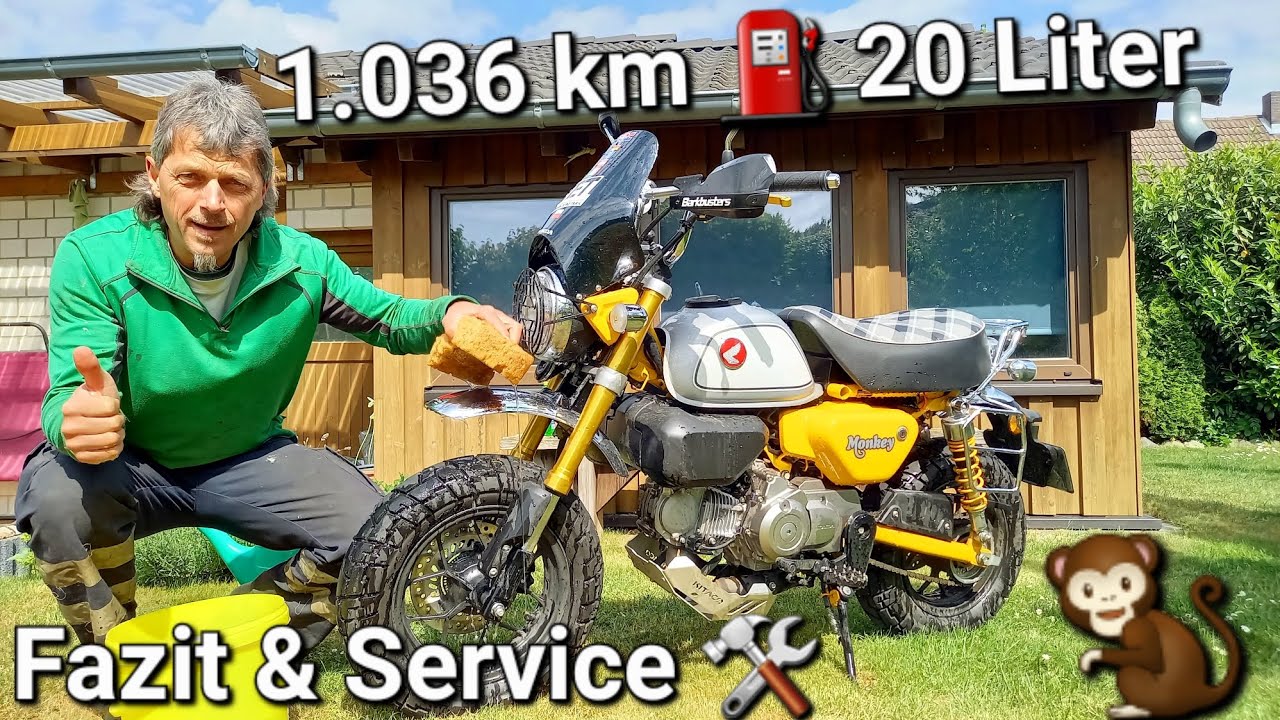 Fazit & Service Honda Monkey 125 TET 🇵🇱 Polen und 🇩🇪 Deutschland Ost #hondamonkey #transeurotrail