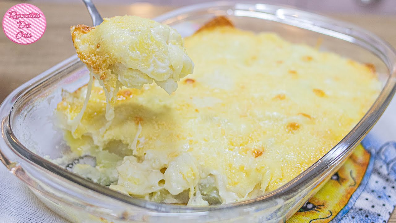BATATA AO MOLHO BRANCO CREMOSA E GRATINADA | ECONOMICA E SUPER FÁCIL | RECEITAS DA CRIS