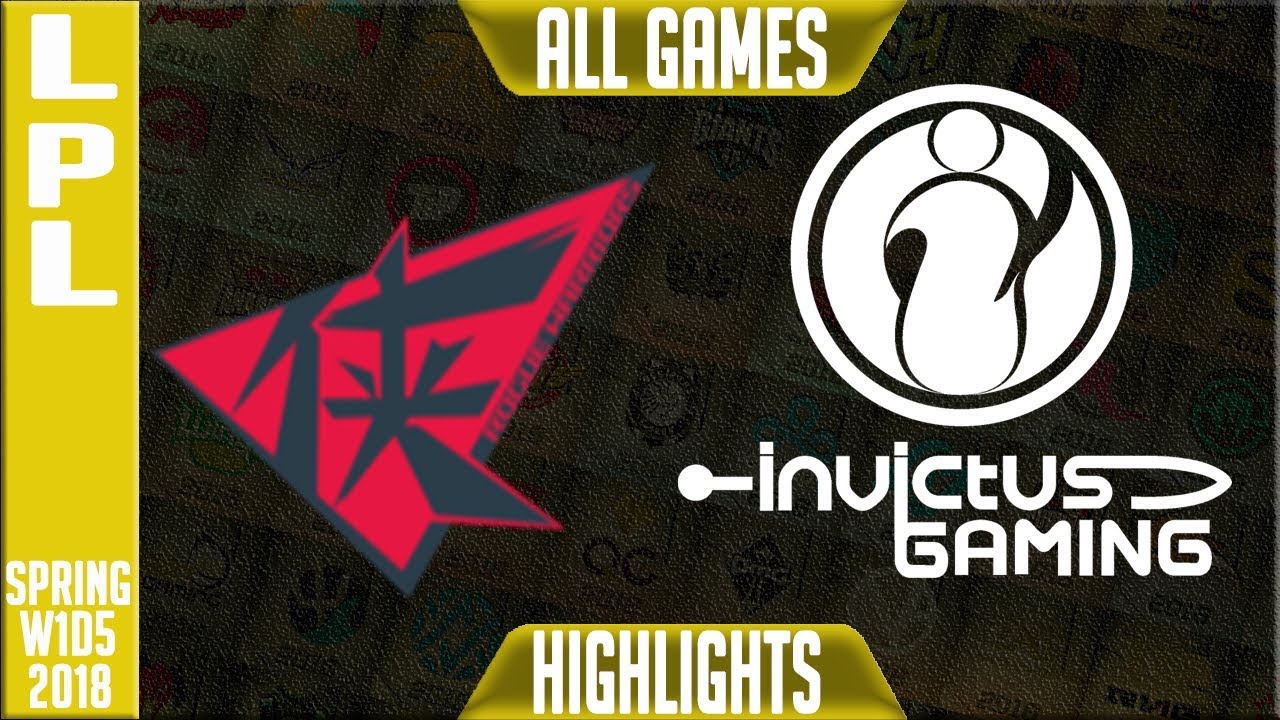 RW vs IG Highlights ALL GAMES | LPL Spring 2018 S8 W1D5 | Rogue Warriors vs Invictus Gaming