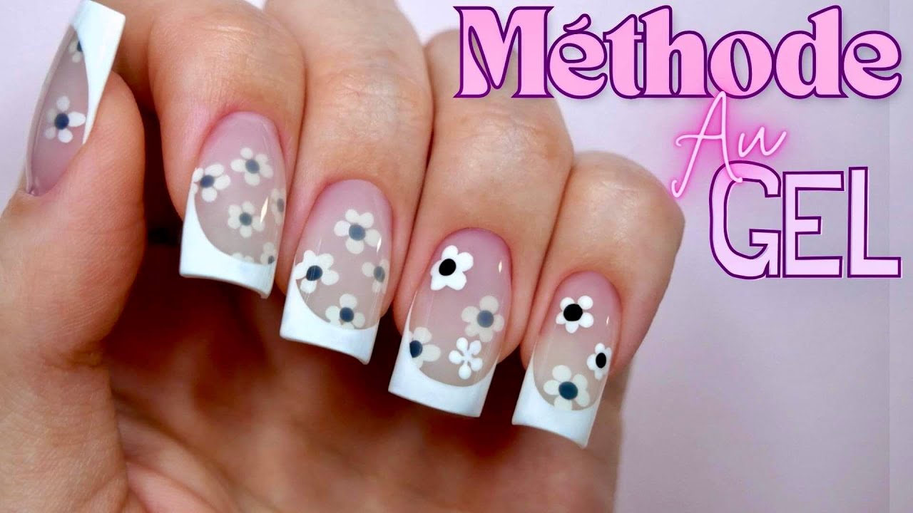 Pose POPIT au GEL, Fleurs Incrustées, Blanc Laiteux et French 🌸🥛