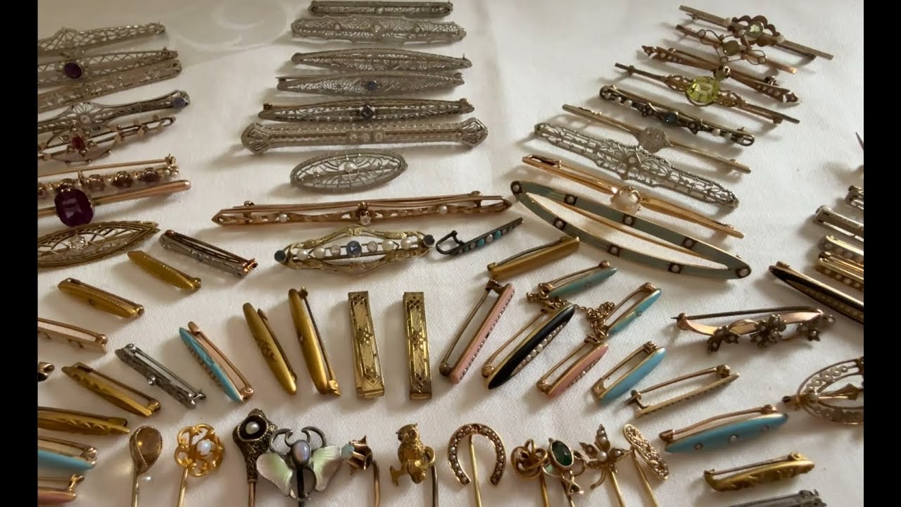 ЗОЛОТО. БРИЛЛИАНТЫ. Антикварные броши с барахолки, секондхенд, ebay.