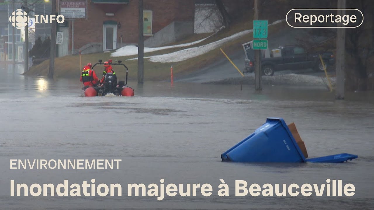 Inondation à Beauceville : évacuations, écoles et routes fermées