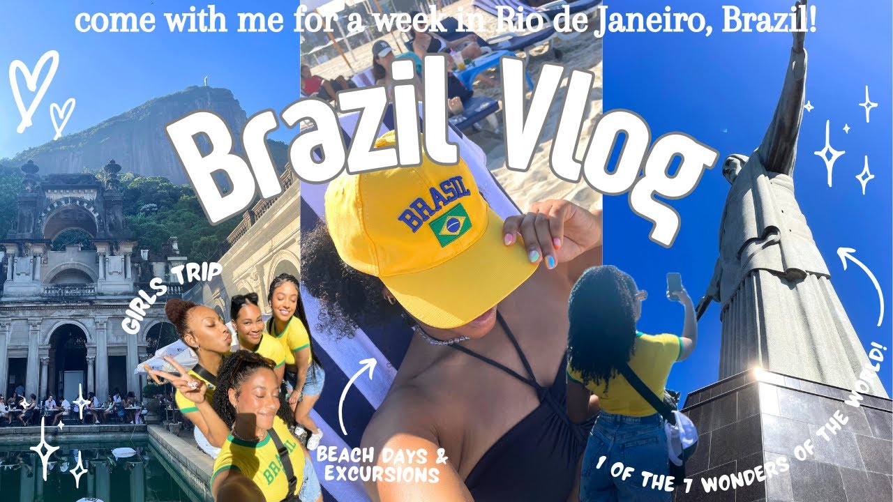 BRAZIL TRAVEL VLOG: travel with me for a girls trip vacation in Rio de Janeiro, Brazil ✈️🇧🇷🌴🍹🥭🌞