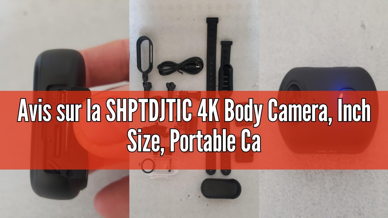Avis sur la SHPTDJTIC 4K Body Camera, Inch Size, Portable Camera with 360 Rotating Clip and Magnetic
