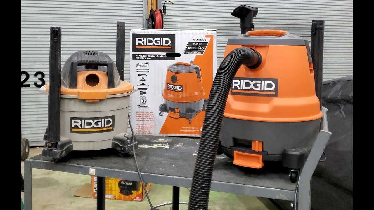 RIDGID Motor On Bottom 12gal shop vac - MOB1200