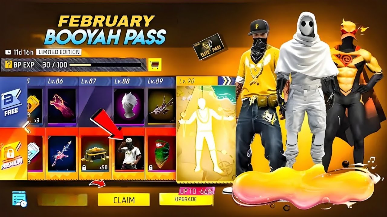 February Booyah Pass കണ്ടോ😍 | SEASON 38 BOOYAH PASS FREE FIRE 😱| FEBRUARY BOOYAH PASS 2025