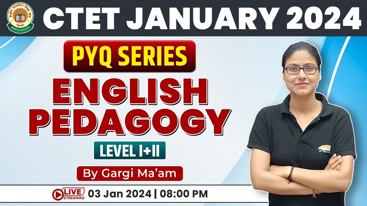 CTET 2024 Jan | English Pedagogy PYQ #1, CTET English Pedagogy PYQs By Gargi ma'am