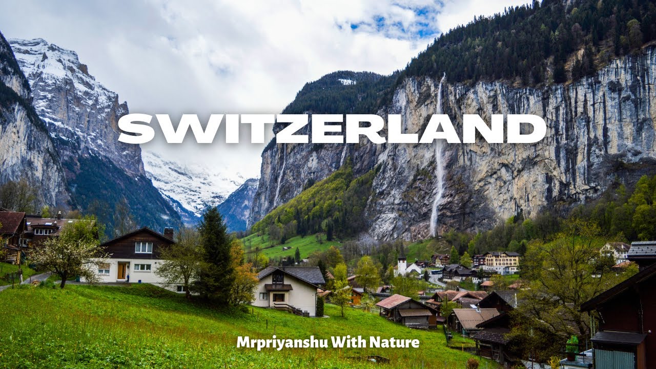 SWITZERLAND (4K VIDEO) - BEAUTIFUL NATURE VIEW OF SWITZERLAND 4KDRON VIEW WITH RELAXATION MUSIC.