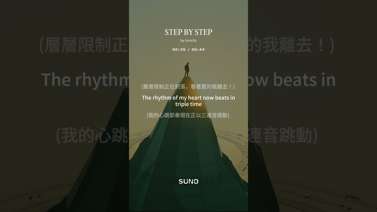 歌名：STEP BY STEP//SUNO音樂(But every wrong direction is refining precious soil ) SUNO AI 製作